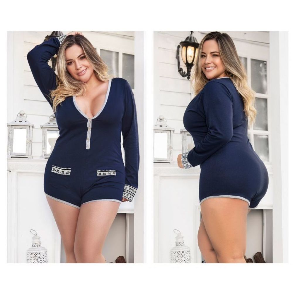Mapale 7233X Long Sleeve Sleep Romper